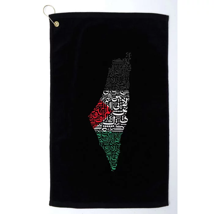 Palestine Free Palestine in Arabic Free Gaza Palestine Flag Platinum Collection Golf Towel