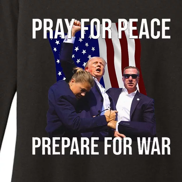 Pray For Peace Prepare For War Protrump Womens CVC Long Sleeve Shirt