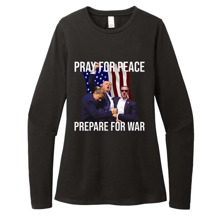 Pray For Peace Prepare For War Protrump Womens CVC Long Sleeve Shirt