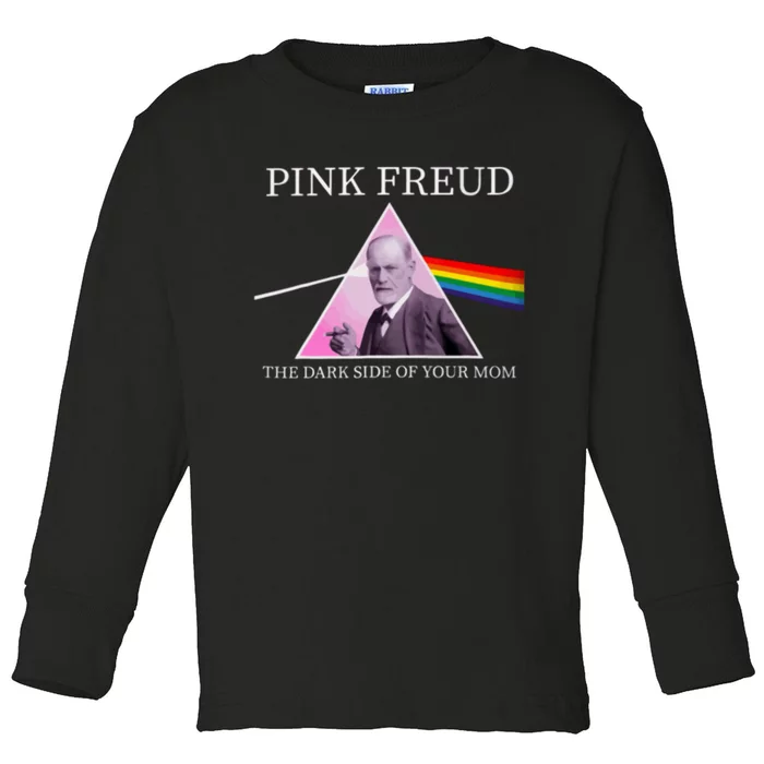 Psychology Freud Pink Dark Side Of The Mom Freudia Toddler Long Sleeve Shirt