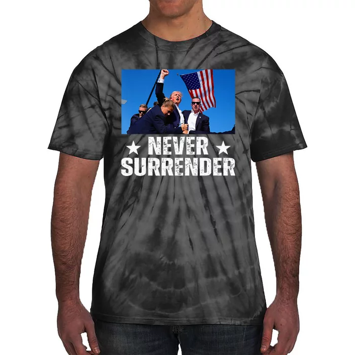 Pray For President Trump Never Surrender God Bless Trump Tie-Dye T-Shirt