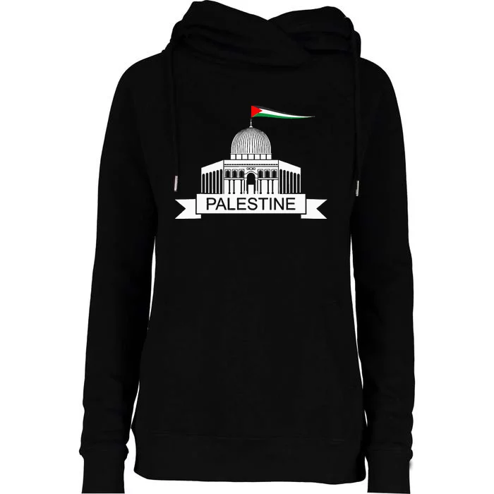 Palestine Free Palestine In Arabic Free Gaza Palestine Flag Womens Funnel Neck Pullover Hood