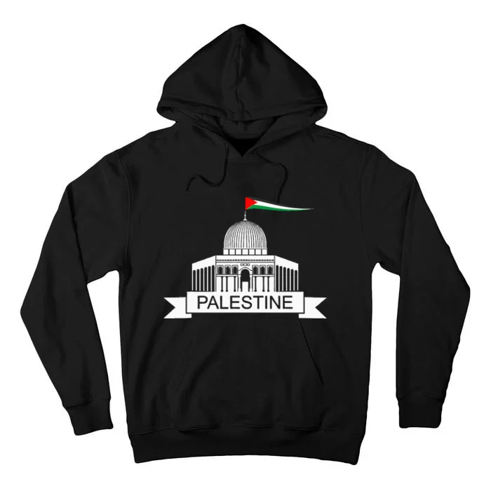 Palestine Free Palestine In Arabic Free Gaza Palestine Flag Tall Hoodie