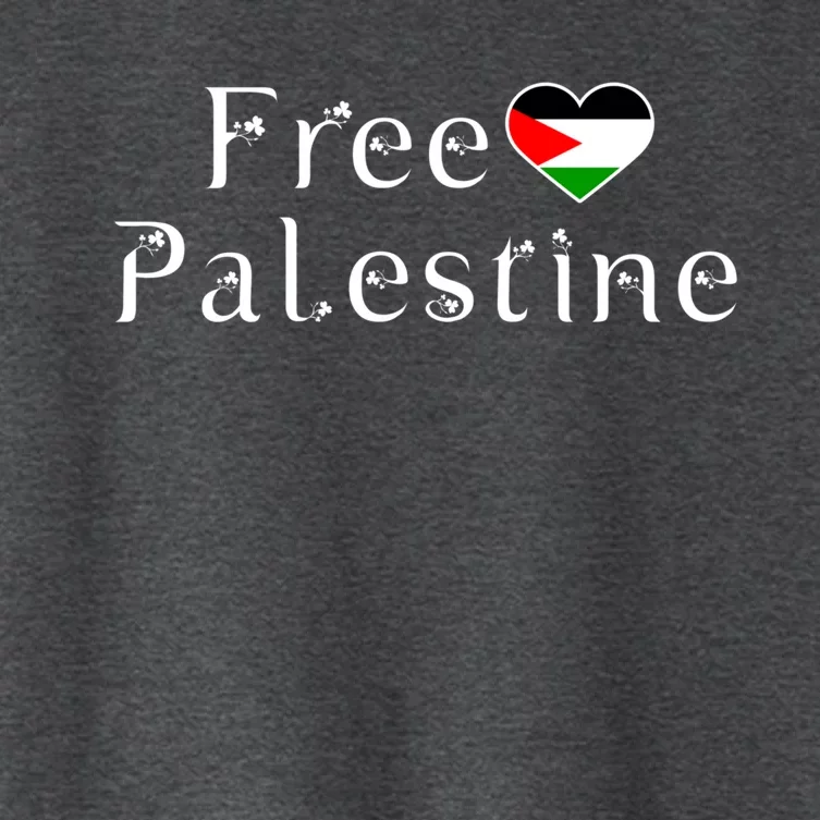 Palestine Free Palestine Free Gaza Palestine Flag Arabic Gift Women's Crop Top Tee