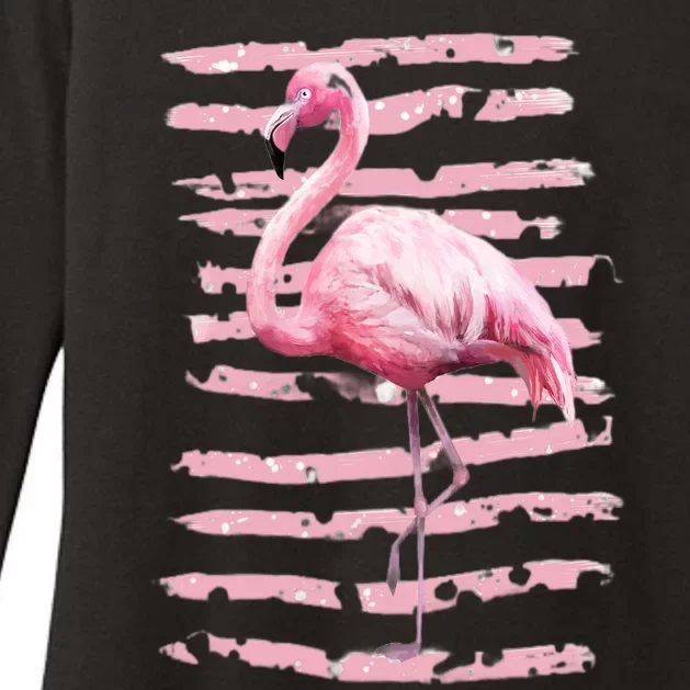 Pink Flamingo Womens CVC Long Sleeve Shirt