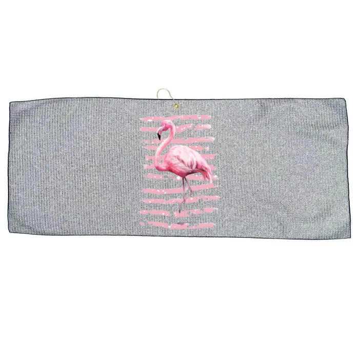 Pink Flamingo Large Microfiber Waffle Golf Towel