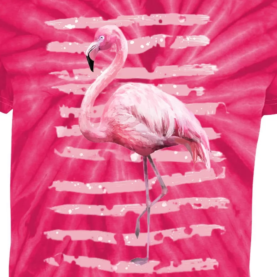 Pink Flamingo Kids Tie-Dye T-Shirt