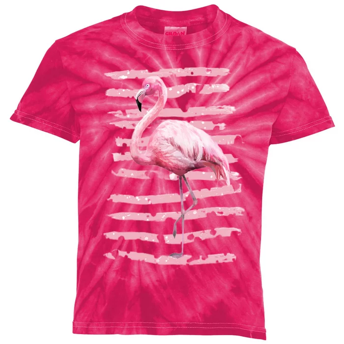 Pink Flamingo Kids Tie-Dye T-Shirt