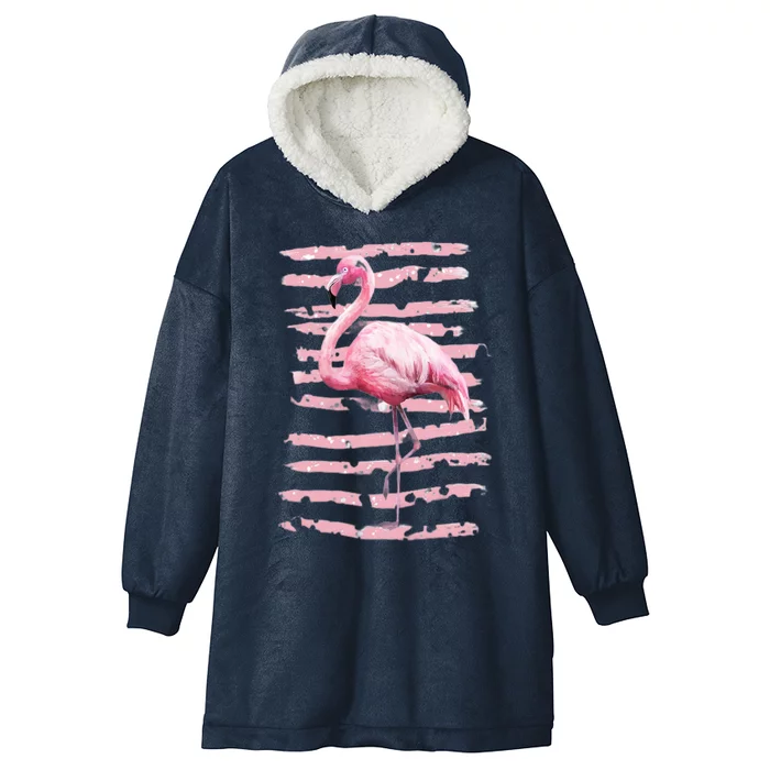 Pink Flamingo Hooded Wearable Blanket