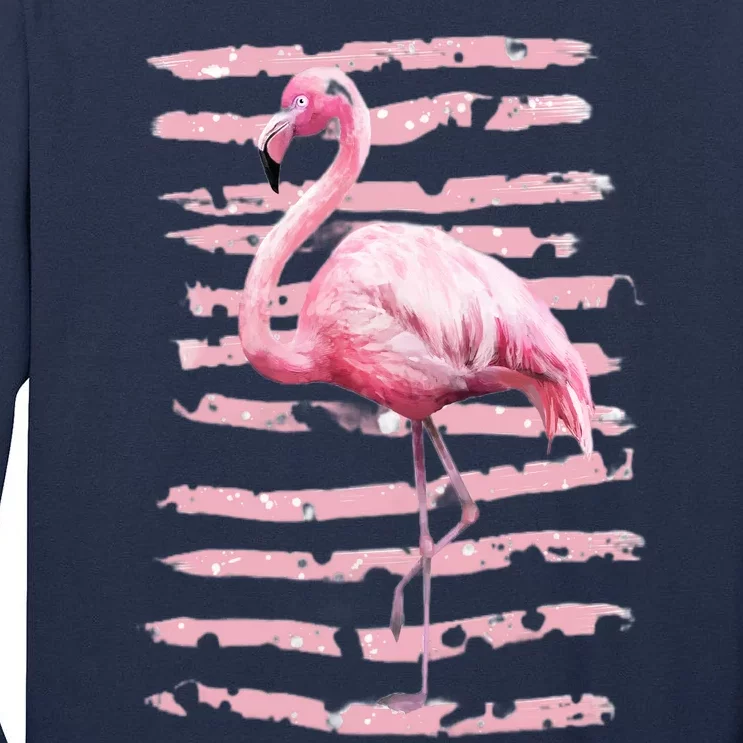 Pink Flamingo Tall Long Sleeve T-Shirt