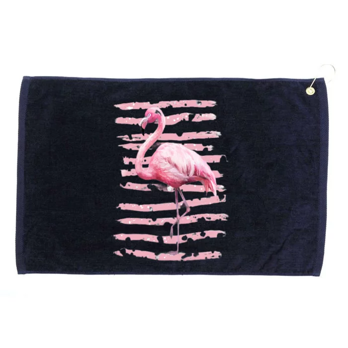 Pink Flamingo Grommeted Golf Towel