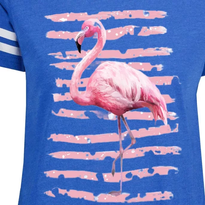 Pink Flamingo Enza Ladies Jersey Football T-Shirt