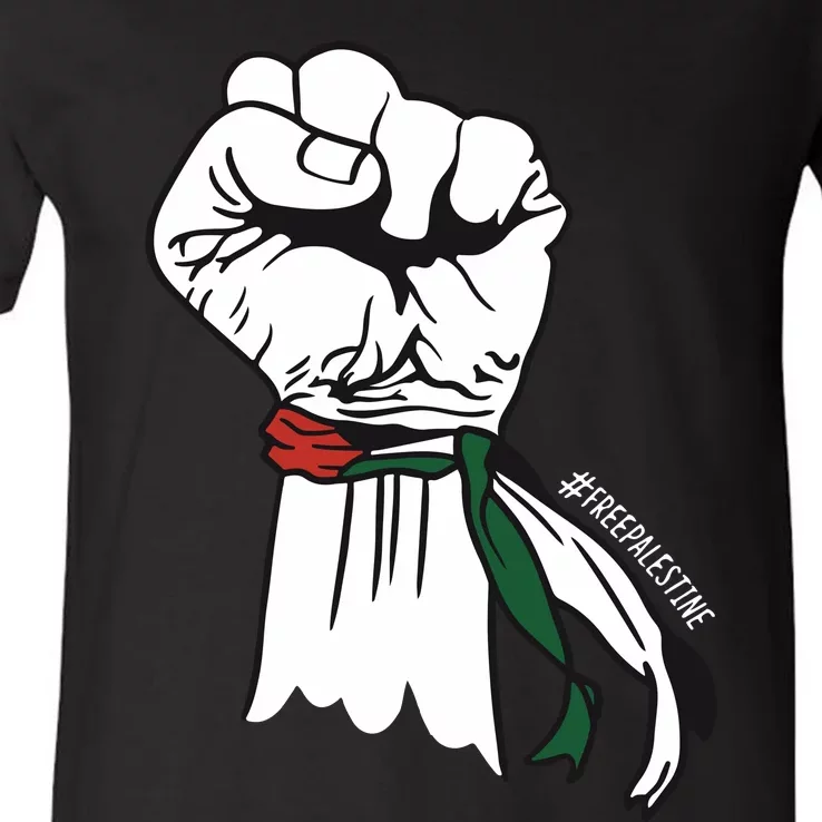 Palestine Flag Punch Freedom Palestine Flag Punch V-Neck T-Shirt