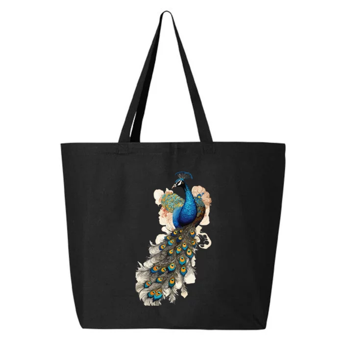 Peacock Feather Peahen Bird Animal Peacocks Lover 25L Jumbo Tote