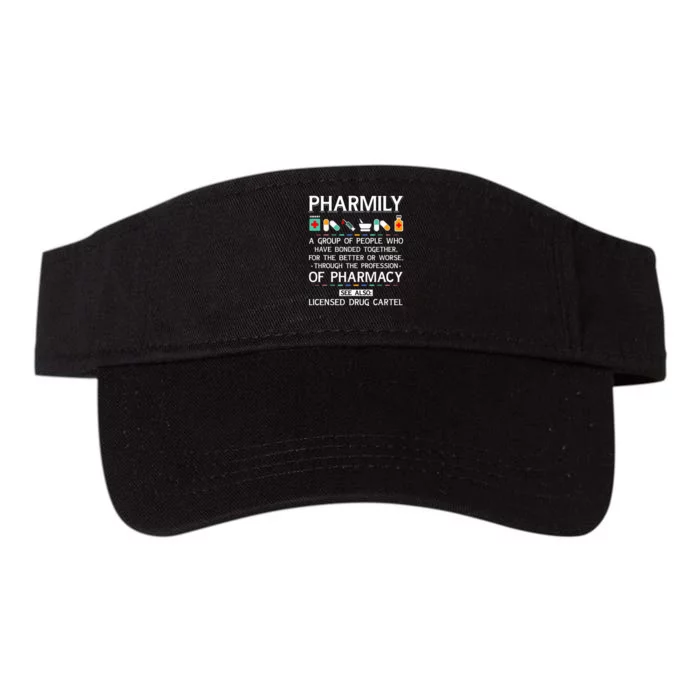 Pharmily Funny Pharmacy Technician Pharmacist Valucap Bio-Washed Visor