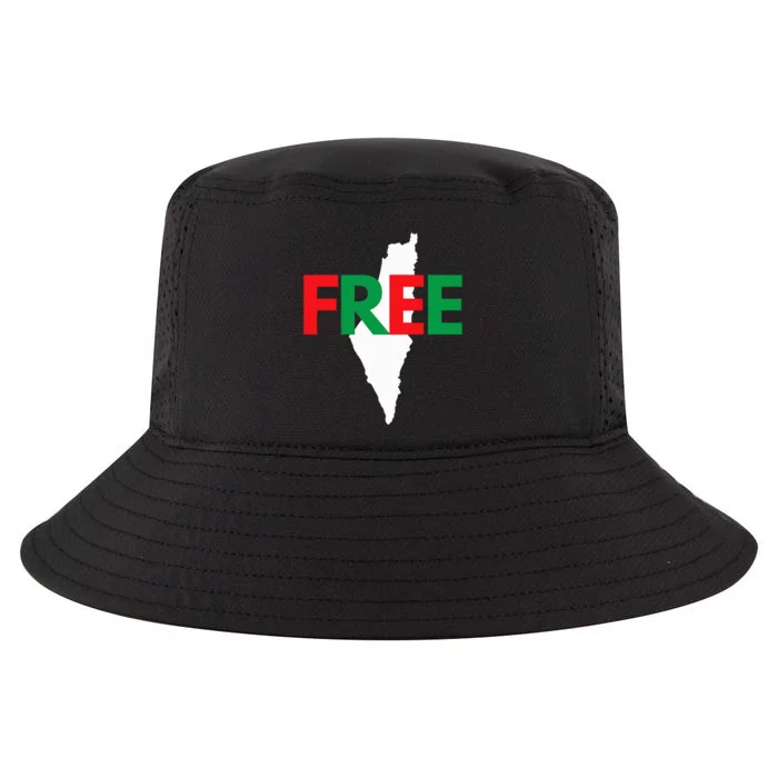 Palestine Free Palestine In Arabic Free Gaza Palestine Flag Cool Comfort Performance Bucket Hat