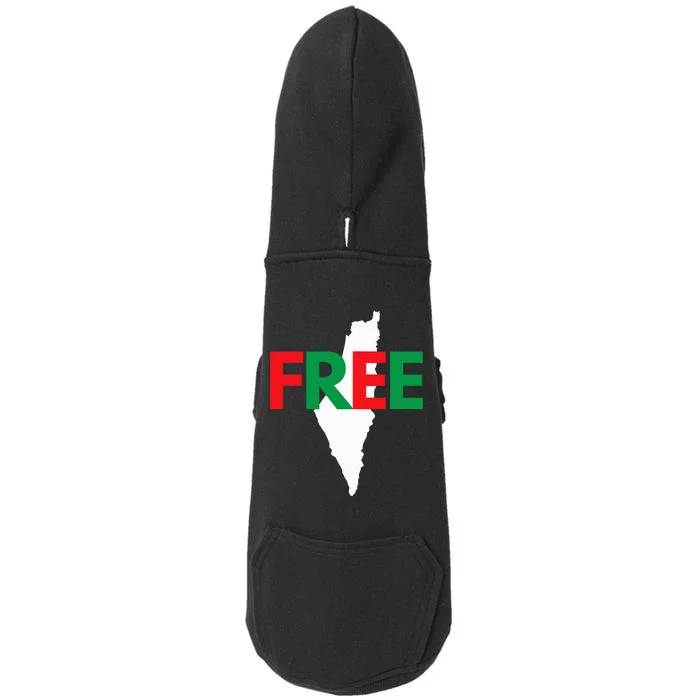 Palestine Free Palestine In Arabic Free Gaza Palestine Flag Doggie 3-End Fleece Hoodie