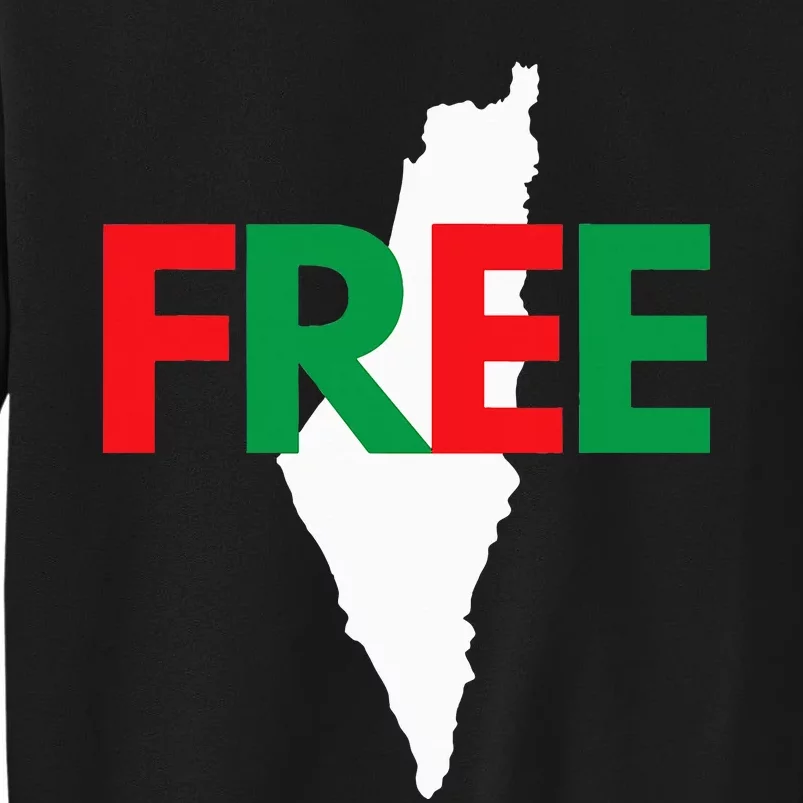 Palestine Free Palestine In Arabic Free Gaza Palestine Flag Sweatshirt