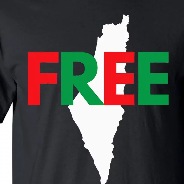 Palestine Free Palestine In Arabic Free Gaza Palestine Flag Tall T-Shirt