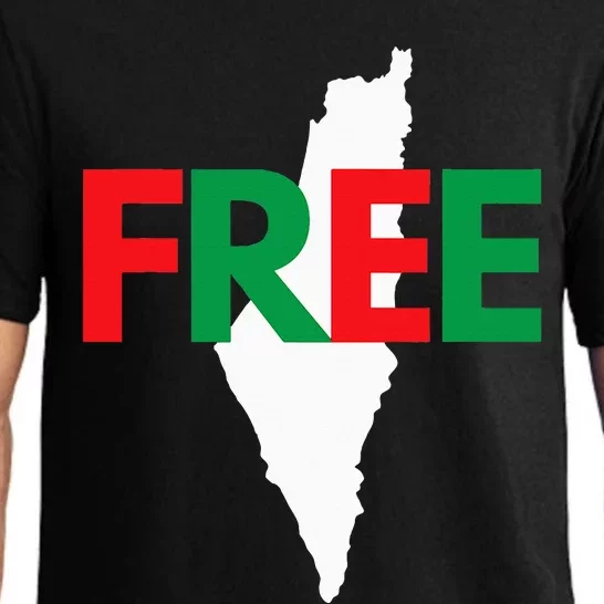 Palestine Free Palestine In Arabic Free Gaza Palestine Flag Pajama Set