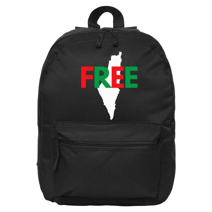 Palestine Free Palestine In Arabic Free Gaza Palestine Flag 16 in Basic Backpack