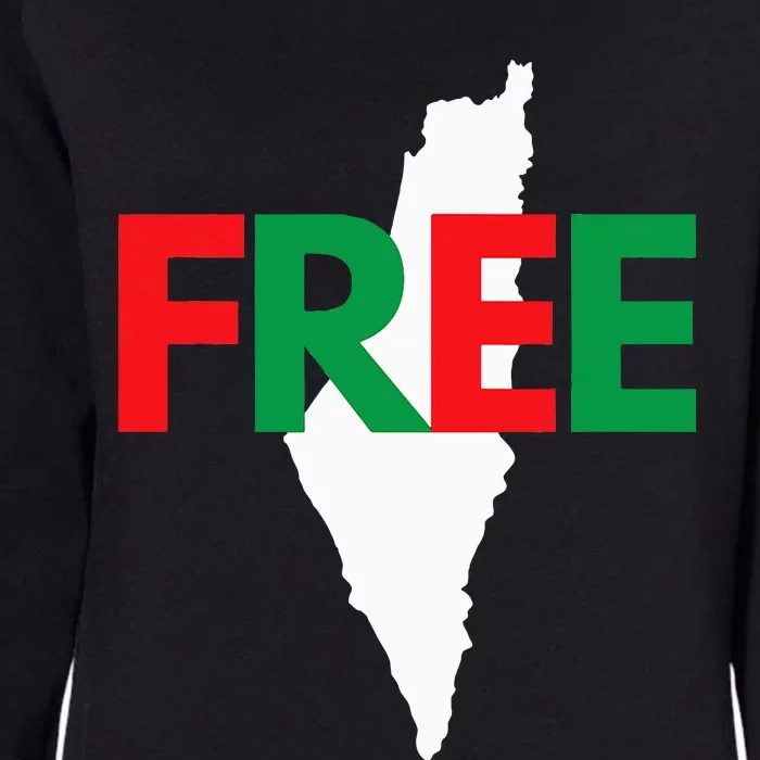 Palestine Free Palestine In Arabic Free Gaza Palestine Flag Womens California Wash Sweatshirt