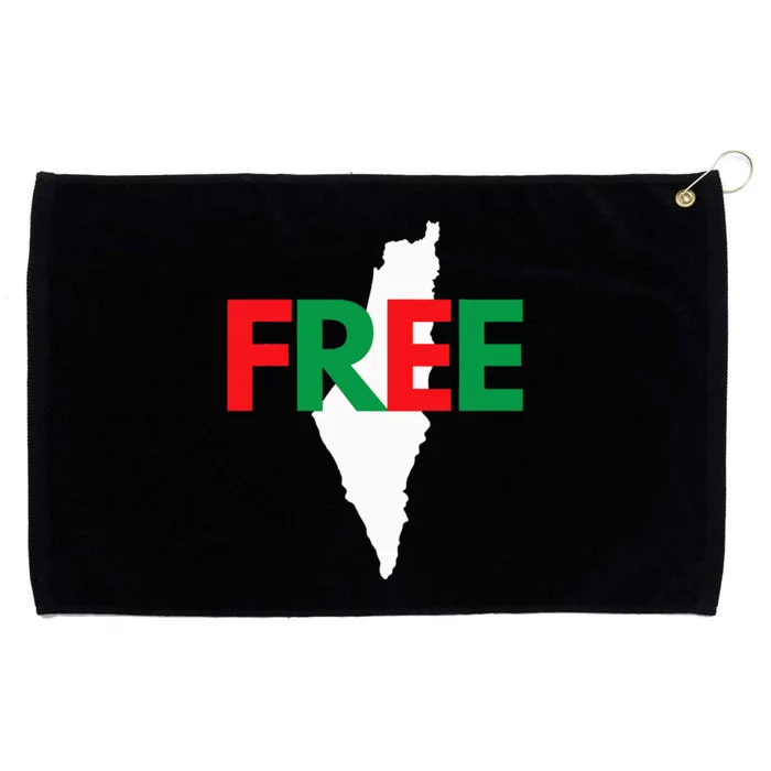 Palestine Free Palestine In Arabic Free Gaza Palestine Flag Grommeted Golf Towel