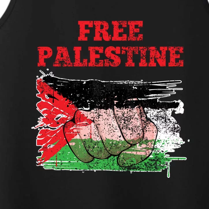 Palestine Flag Patriotic Palestinian Free Palestine Cute Gift Performance Tank