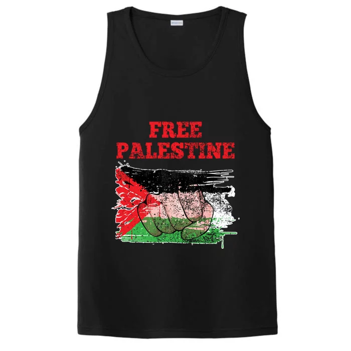 Palestine Flag Patriotic Palestinian Free Palestine Cute Gift Performance Tank