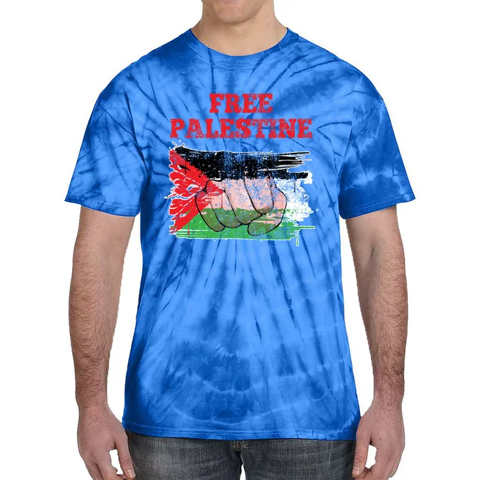 Palestine Flag Patriotic Palestinian Free Palestine Cute Gift Tie-Dye T-Shirt