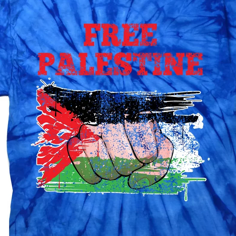 Palestine Flag Patriotic Palestinian Free Palestine Cute Gift Tie-Dye T-Shirt