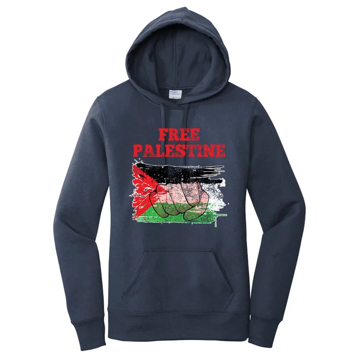 Palestine Flag Patriotic Palestinian Free Palestine Cute Gift Women's Pullover Hoodie