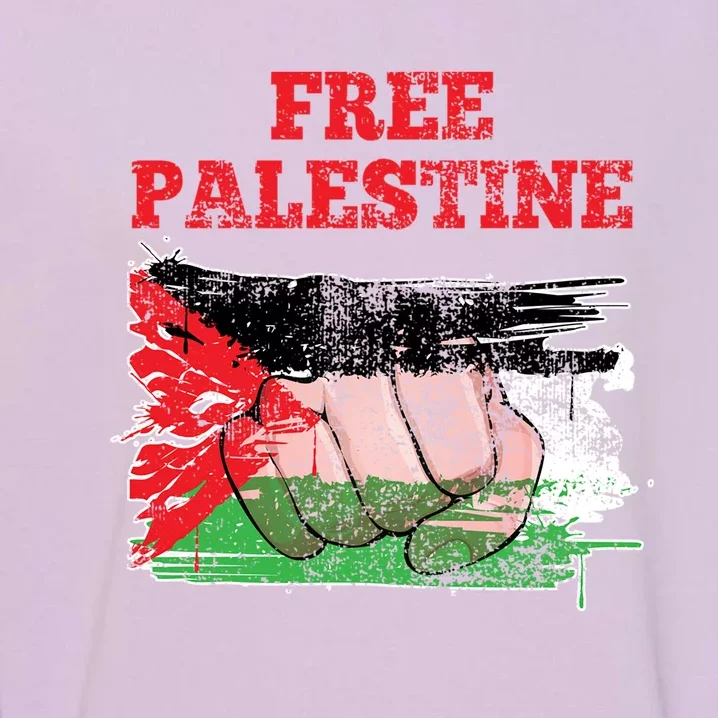 Palestine Flag Patriotic Palestinian Free Palestine Cute Gift Garment-Dyed Sweatshirt