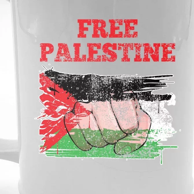 Palestine Flag Patriotic Palestinian Free Palestine Cute Gift Front & Back Beer Stein