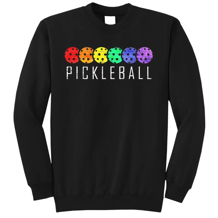 Pickleball Funny Paddle Sports Player Vintage Tall Sweatshirt