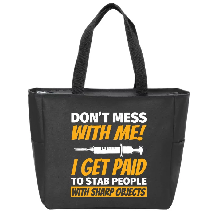 Phlebotomy For Phlebotomist Funny Zip Tote Bag