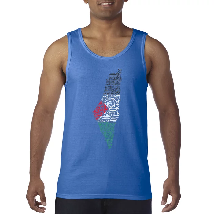 Palestine Free Palestine in Arabic Free Gaza Palestine Flag Tank Top