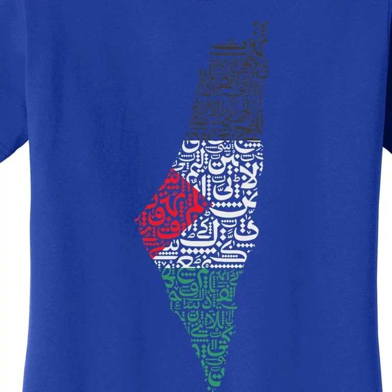 Palestine Free Palestine in Arabic Free Gaza Palestine Flag Women's T-Shirt