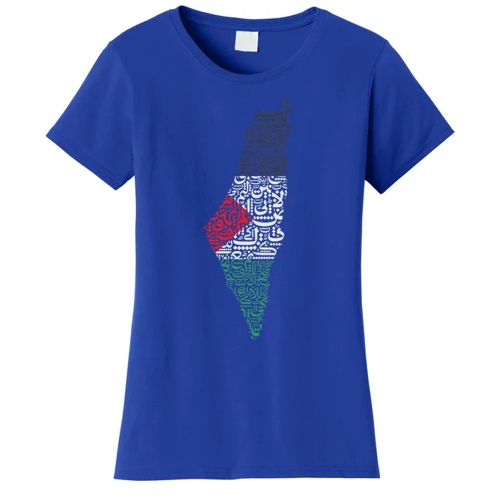 Palestine Free Palestine in Arabic Free Gaza Palestine Flag Women's T-Shirt