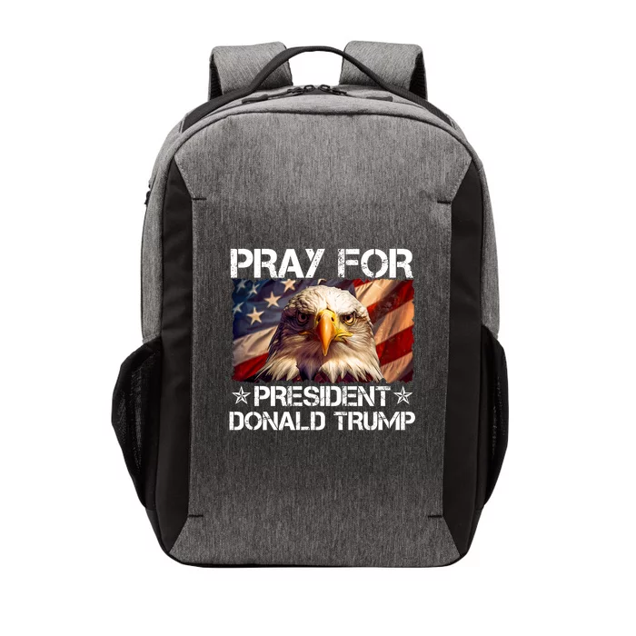 Pray For President Donald Trump American Flag Eagle Vector Backpack