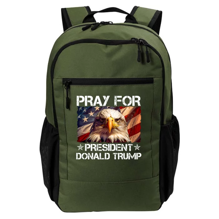 Pray For President Donald Trump American Flag Eagle Daily Commute Backpack