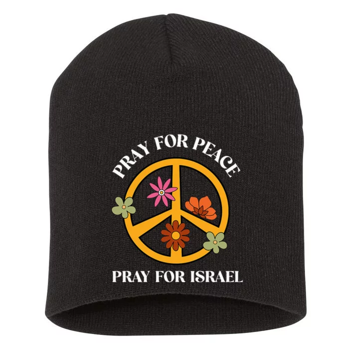 Pray For Peace Pray For Israel Stand For Israel Shalom Short Acrylic Beanie