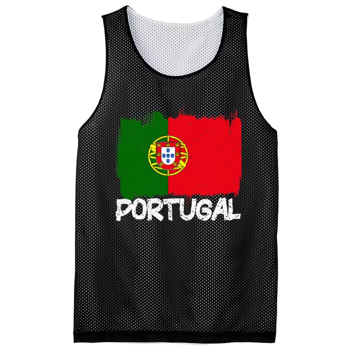 Portugal Flag Mesh Reversible Basketball Jersey Tank