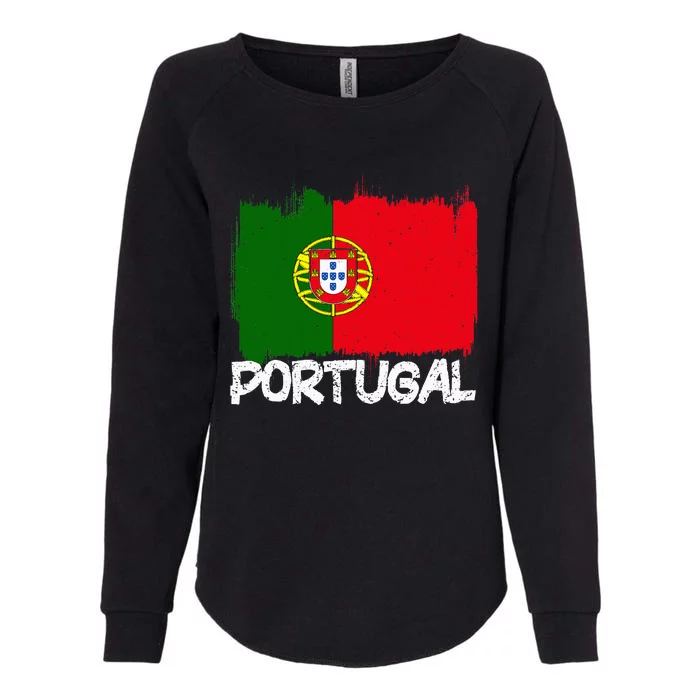 Portugal Flag Womens California Wash Sweatshirt