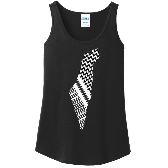 Palestine Free Palestine Free Gaza Palestine Flag Arabic Ladies Essential Tank