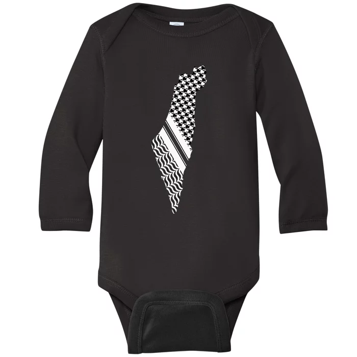 Palestine Free Palestine Free Gaza Palestine Flag Baby Long Sleeve Bodysuit