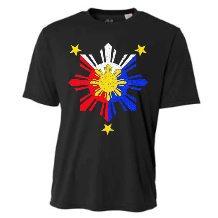 Pinoy Filipino Philippine Flag Sun Cooling Performance Crew T-Shirt