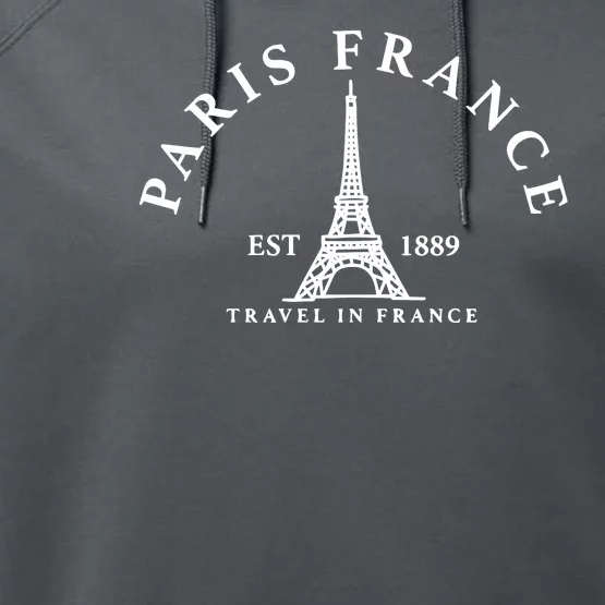 Paris France Performance Fleece Hoodie