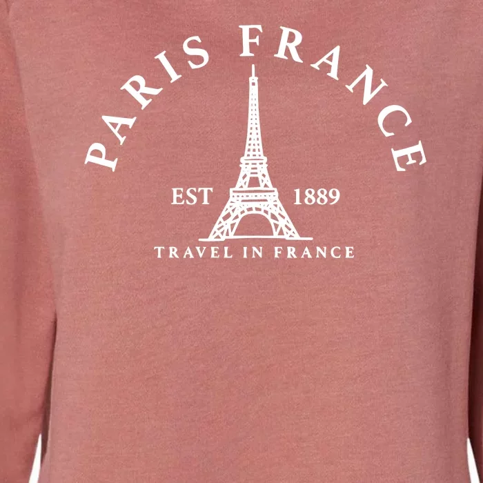 Paris France Womens California Wash Sweatshirt