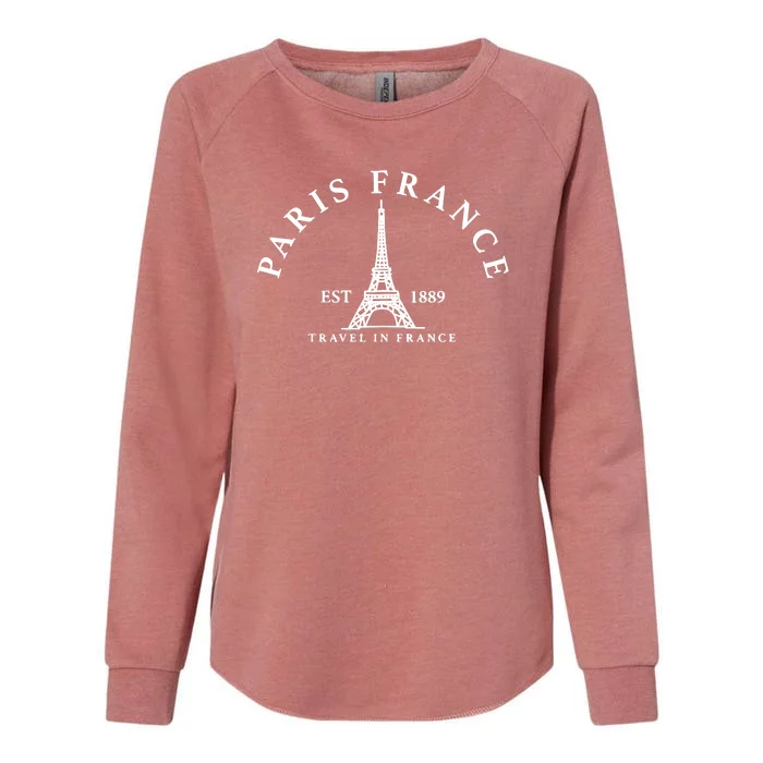 Paris France Womens California Wash Sweatshirt